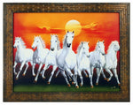 Framed Seven Horse Painting