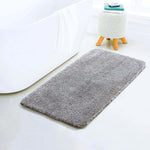 Microfiber Anti-Slip Doormat for Home & Bathroom Entrance Grey Rectangular Mat (40x60 cm) Image 1