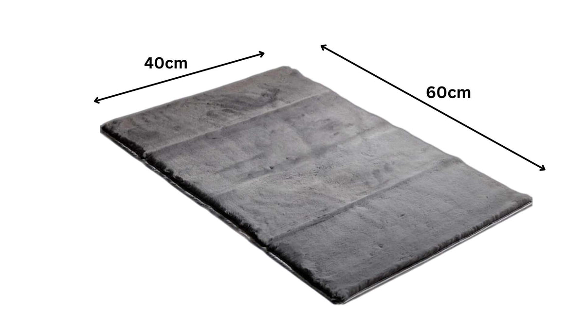 Microfiber Anti-Slip Doormat for Home & Bathroom Entrance Grey Rectangular Mat (40x60 cm) Image 4