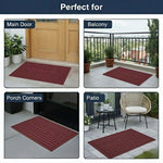 Rubber Anti-Slip Doormat for Home & Bathroom Entrance Maroon rectangular Mat (38x58 cm) Image 4