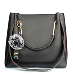 Handbag For Women And Girls Stylish Black Faux Leather/Leatherette Bag Image 1
