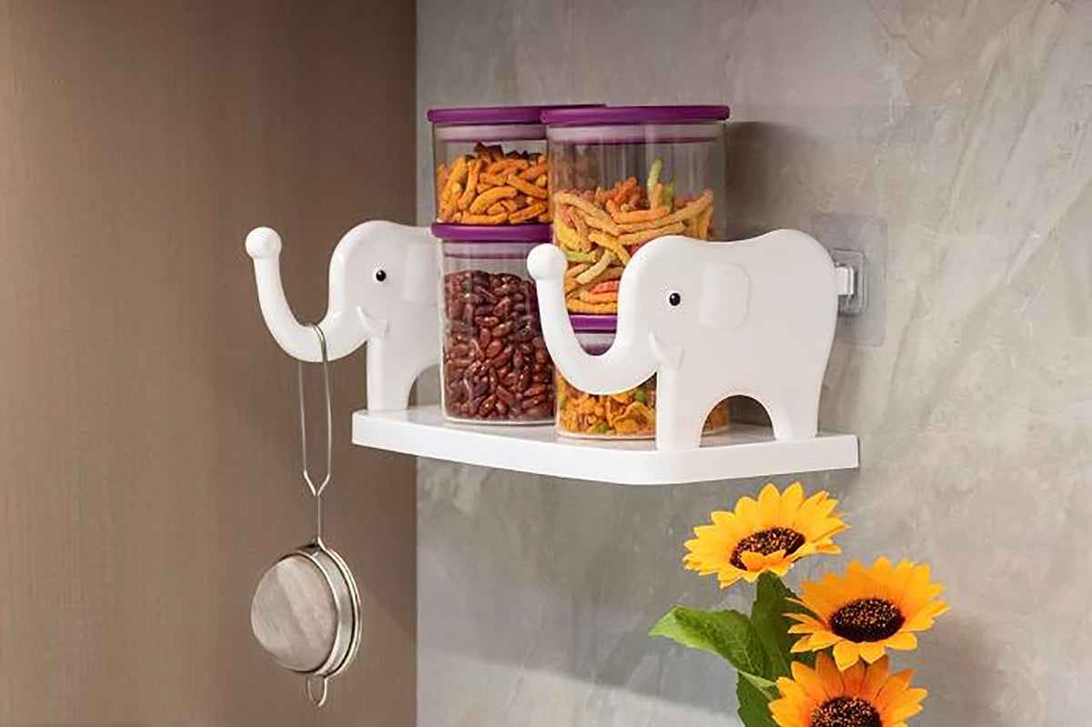 Multipurpose Stand Holder Self Adhesive Storage Stand Holder Soap Holder Shampoo Holder Wall Mounted Stand Holder Cartoon Stand Wall Mount Bathroom Stand Wall Mount Kitchen Stand 2Pcs Image 3