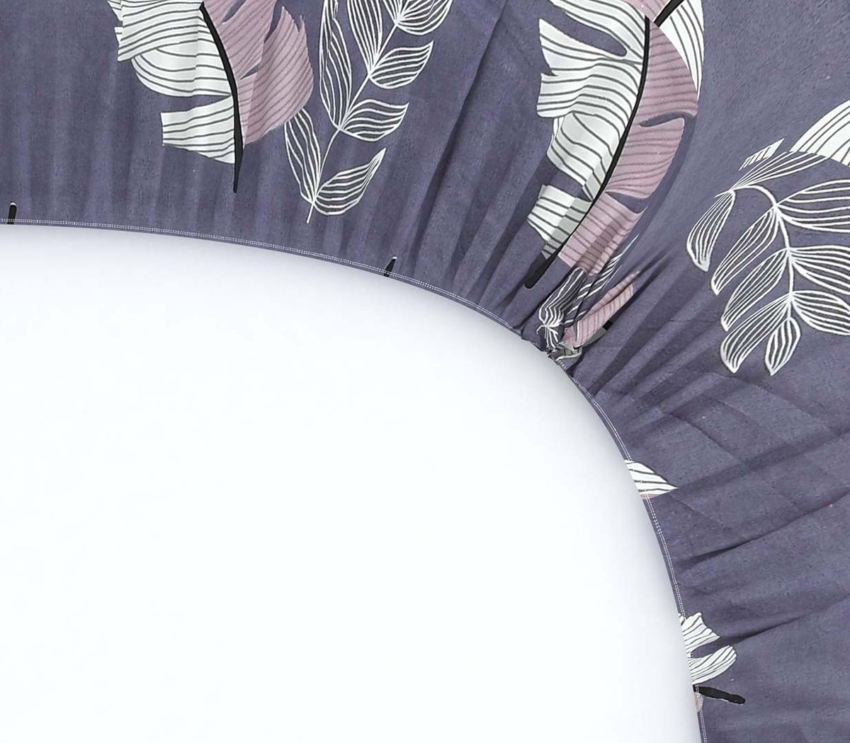 Glace Cotton (60x90 Inch) Single Size Bedsheet With 1 Pillow Cover in Violet Color Image 2