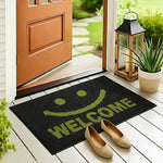 PVC Anti-Slip Doormat for Home & Bathroom Entrance Black Rectangular Mat (2x3 Feet) Image 1