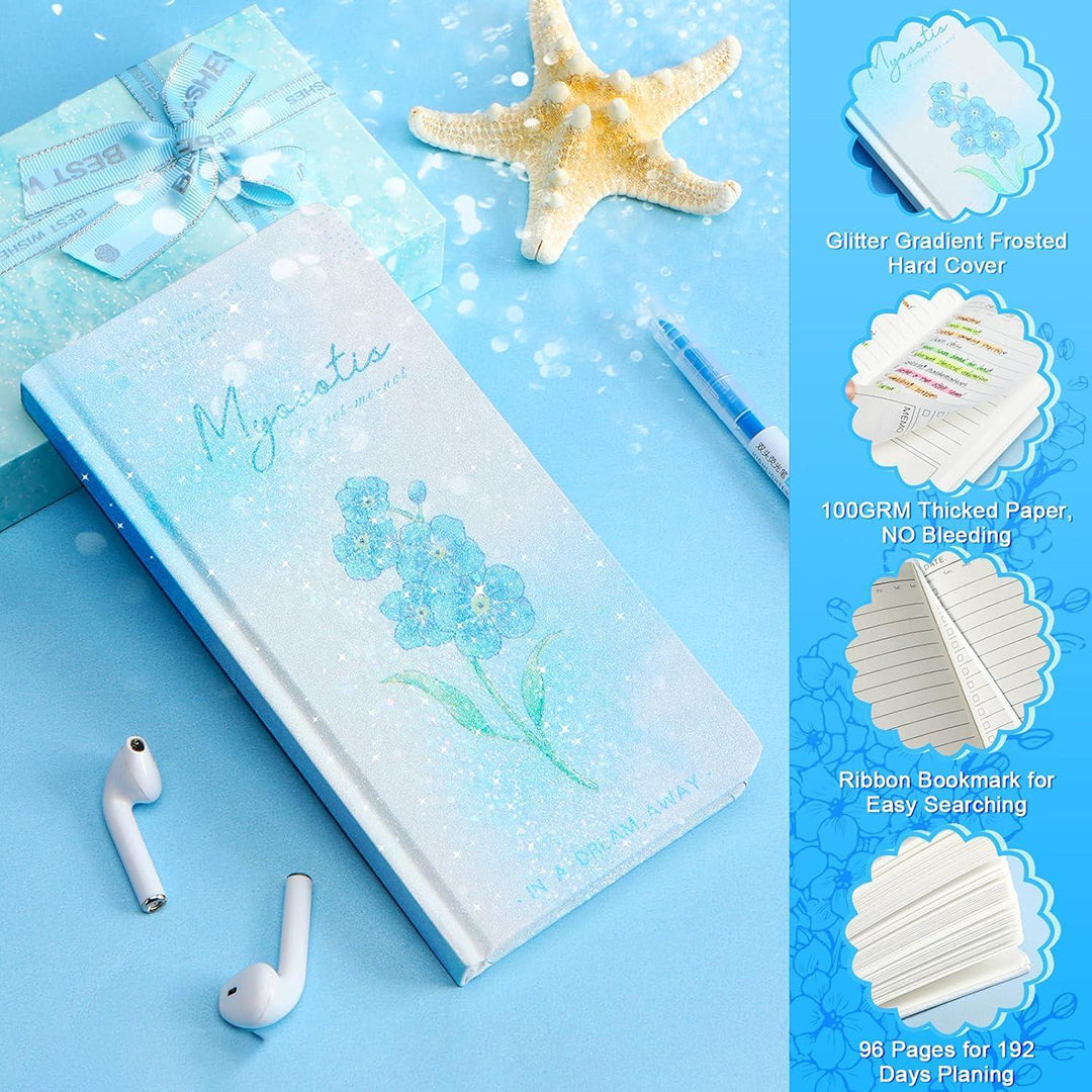 Notebook Planner Glitter Pocket To Do Notepad Checklist Simplified Undated Daily Planner 192 Pages Stylish Notebook For Office School Random Color Image 3
