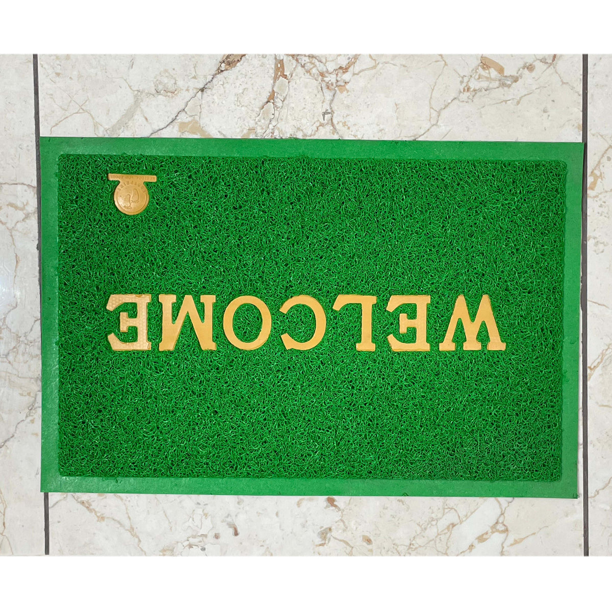 PVC Anti-Slip Doormat for Home & Bathroom Entrance Green Rectangular Mat (40x60 cm) Image 2
