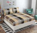 Cotton Blend (90x90 Inch) Double Size Bedsheet With 2 Pillow Cover in Multicolor Image 1