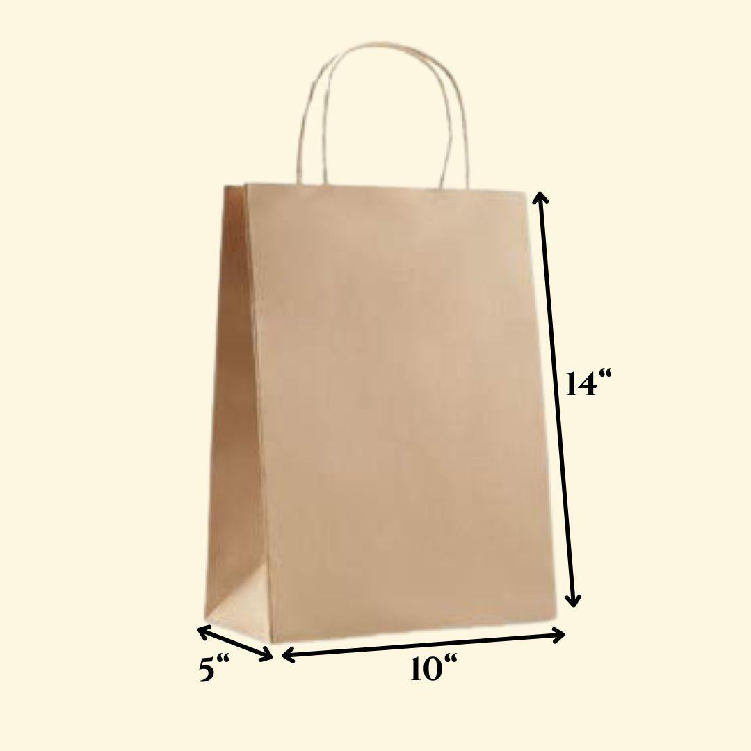 10 Pcs Kraft Paper Gift Bags With Twisted Handles 10X5X14 Inch Brown Paper Bags With Handles Gift Bags In Bulk Goodie Bags Paper Bags For Small Business Small Gift Bag Brown 10 Pcs Image 2