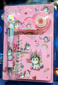 6 In 1 Pen With A5 Diary Whitener Tape Complete Birthday Return Gift Set For Boys Girls Kids With Pencil Pouch Case Diary Notepad Image 1