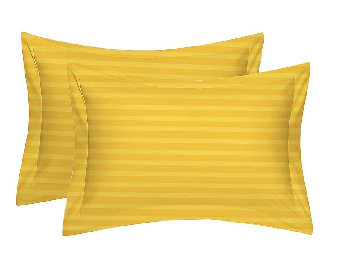 Cotton (90x100 Inch) Double Size Bedsheet With 2 Pillow Cover in Yellow Color Image 4