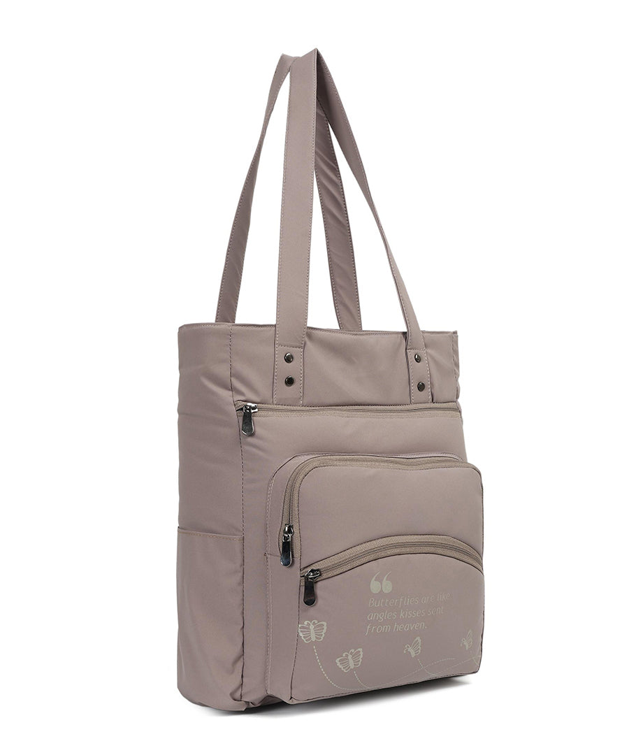 Handbag For Women And Girls Stylish Beige PU Leather Bag Image 2