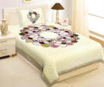 Cotton (90x100 Inch) Double Size Bedsheet With 2 Pillow Cover in Multicolor Image 2