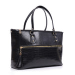 Handbag For Women And Girls Stylish Black Faux Leather/Leatherette Bag Image 2