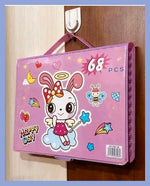 Kids Cartoon Drawing Painting Colour Kit 68 Pcs Art Craft Set With Carry Case Water Colors Crayons Sketch Pens For Girls Boys Image 1