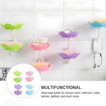 Wall Mounted Double Layer Soap Dish Holder Flower Design Sabundani With Magic Sticker Self Adhesive Sponge Soap Rack For Kitchen Bathroom Image 2