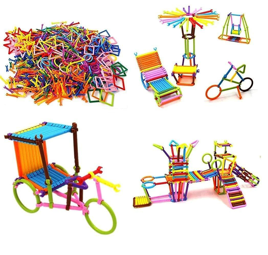 Pureey Diy 100 Smart Stick Building Blocks With Different Shape Game Set Creative Learning Multicolor Image 1