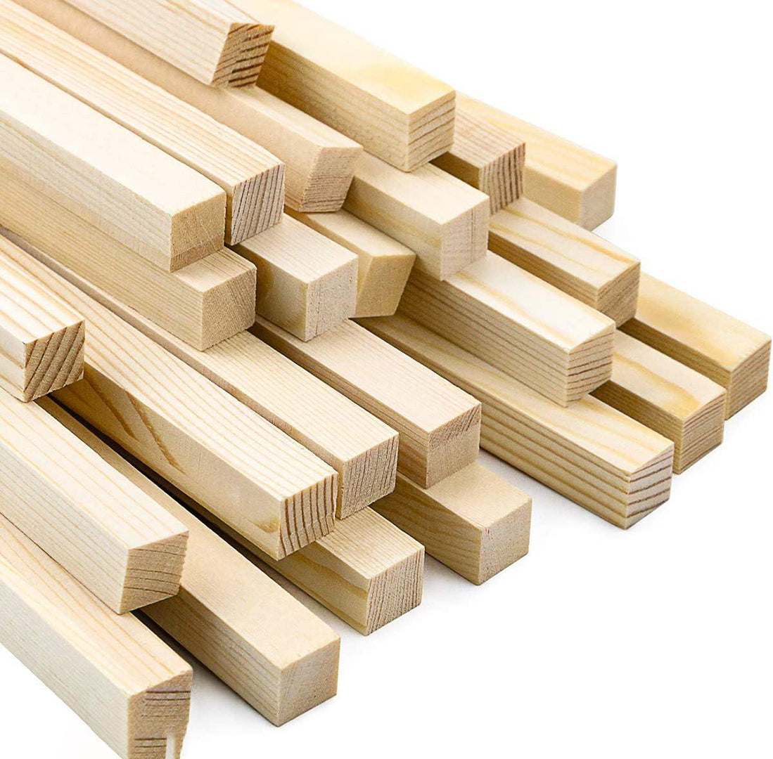 Square Long Wooden Dowels Sticks 30 Cm And 12 Mm In Thickness For Crafts Cake Dowels Home Decor Diy Projects And Much More Pack Of 4 30Cm X 12Mm Image 1