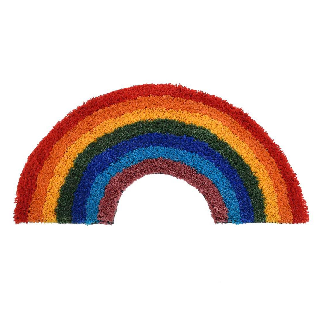 Microfiber Anti-Slip Doormat for Home & Bathroom Entrance Multicolor Semi Circle Mat (40x60 cm) Image 2