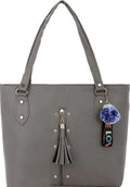 Handbag For Women And Girls Stylish grey PU Leather Bag Image 1