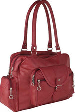 Handbag For Women And Girls Stylish Red PU Leather Bag Image 3