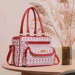 Handbag For Women And Girls Stylish Red PU Leather Bag Image 2