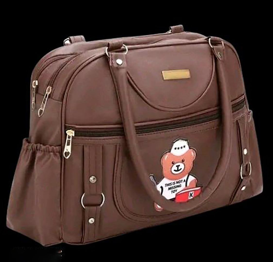 Handbag For Women And Girls Stylish Brown PU Leather Bag Image 1