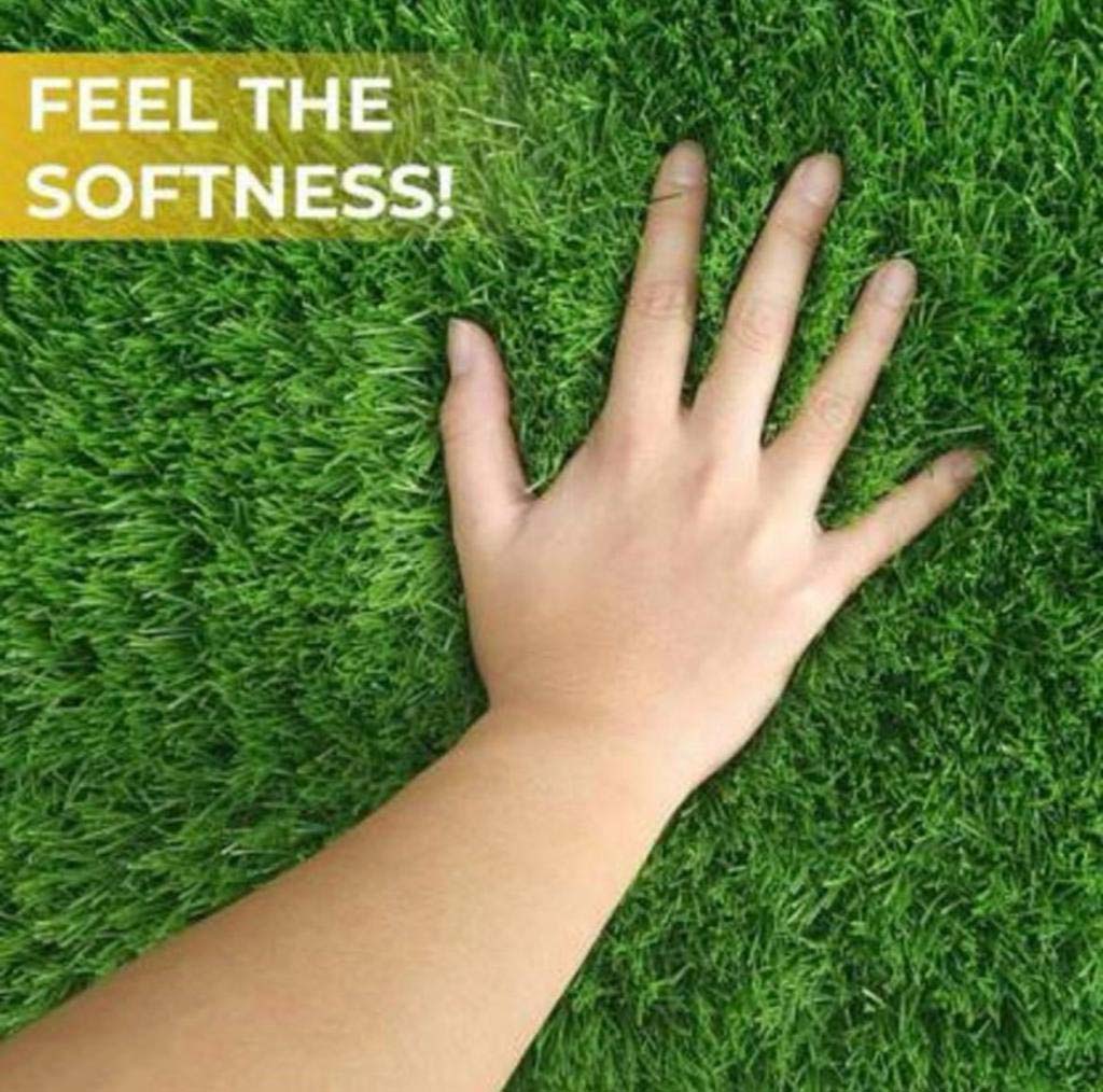 Artificial Grass Anti-Slip Doormat for Home & Bathroom Entrance Green Rectangular Mat (38x58 cm) Image 2