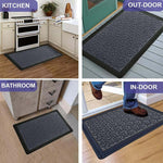 Rubber Anti-Slip Doormat for Home & Bathroom Entrance Grey Rectangular Mat (40x60 cm) Image 3