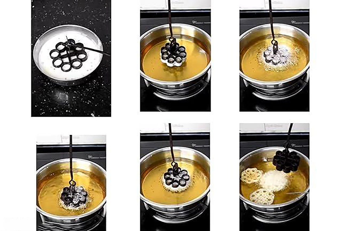 Non Stick Rose Cookie Mold Multipurpose Achu Murukku Achappam And Gulabi Puvvulu Maker Ideal Image 3