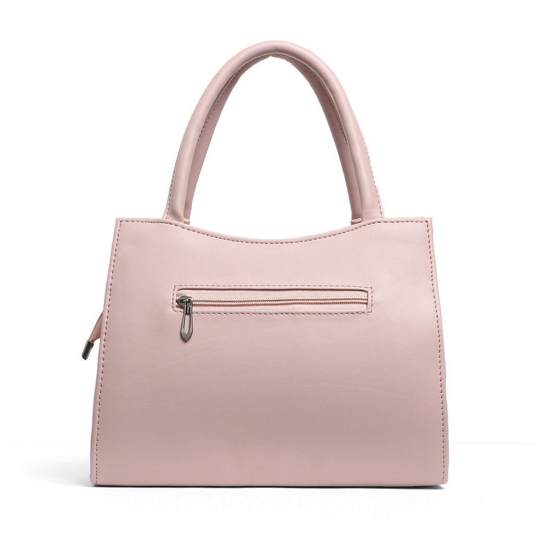 Handbag For Women And Girls Stylish Pink PU Leather Bag Image 2
