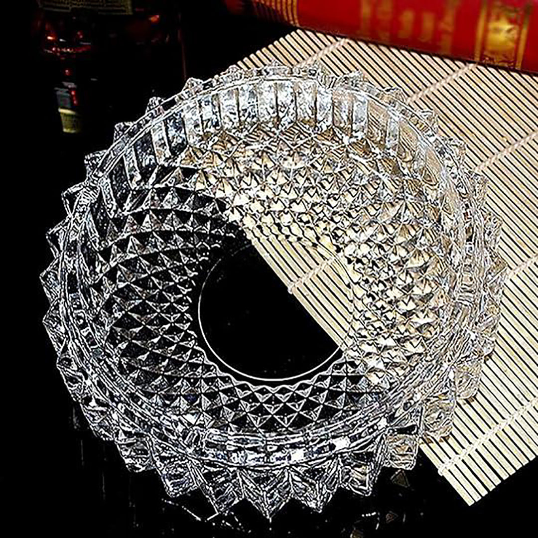 Glass Ashtray For Cigarette Smoking Glass Candy Bowl Smoke Collectible Table Decorative Flower Image 1
