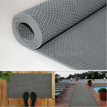 Plastic Anti-Slip Doormat for Home & Bathroom Entrance Grey Rectangular Mat (2x3 Feet) Image 3