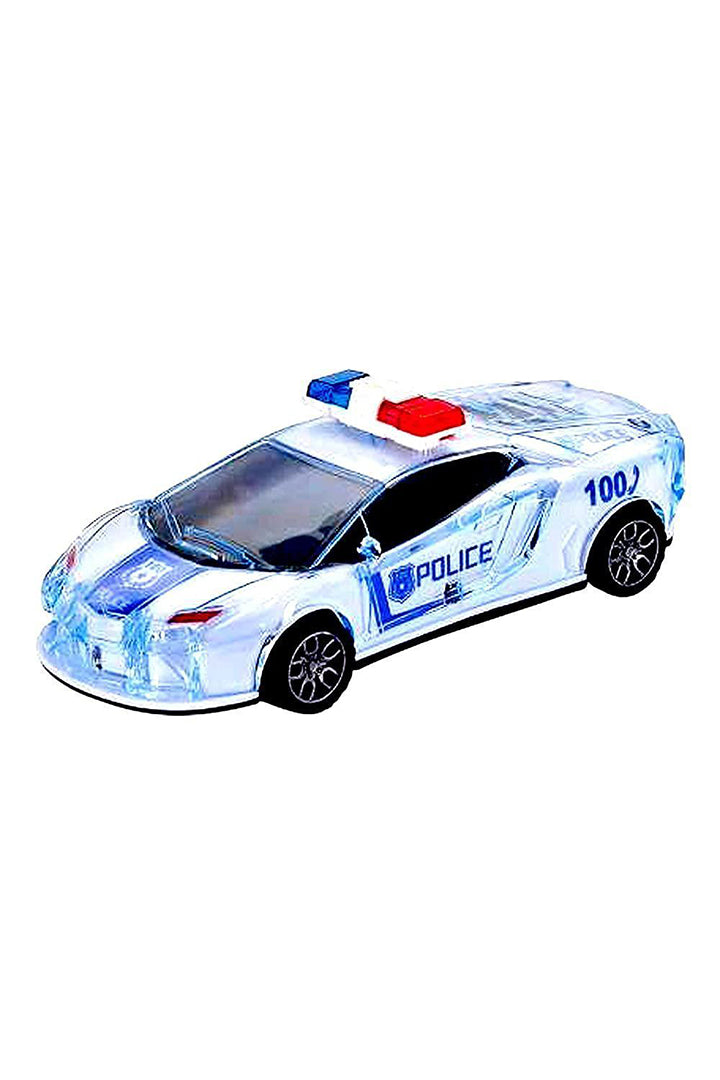 Toy Police Car With Lights And Sound Pull Back Vehicles Friction Power Toy Trucks Image 4