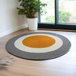 Cotton Anti-Slip Doormat for Home & Bathroom Entrance Multicolor Round Mat (70 cm) Image 2