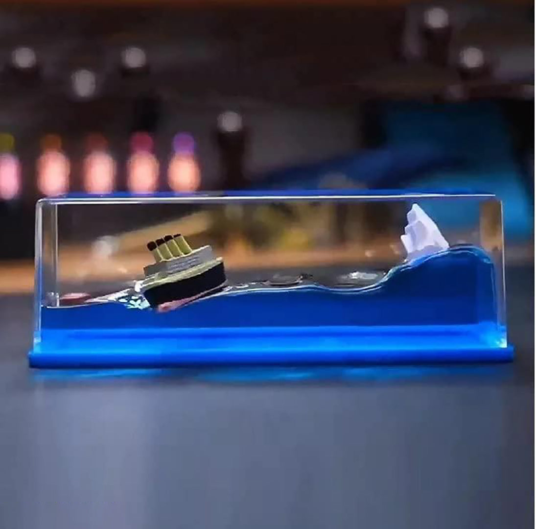 Anadimall Liquid Wave Titanic Cruise Ship Model Decoration Cruise Ship That No Longer Sinks Cruise Ship Iceberg Home Decor Suitable For Home Show Car Decoration Gifts Image 1