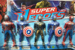 5 Action Figures & 5 Pull Back Mini Racing Car For Kids Super Hero Characters Action Figure Best Gift For Birthday Image 2