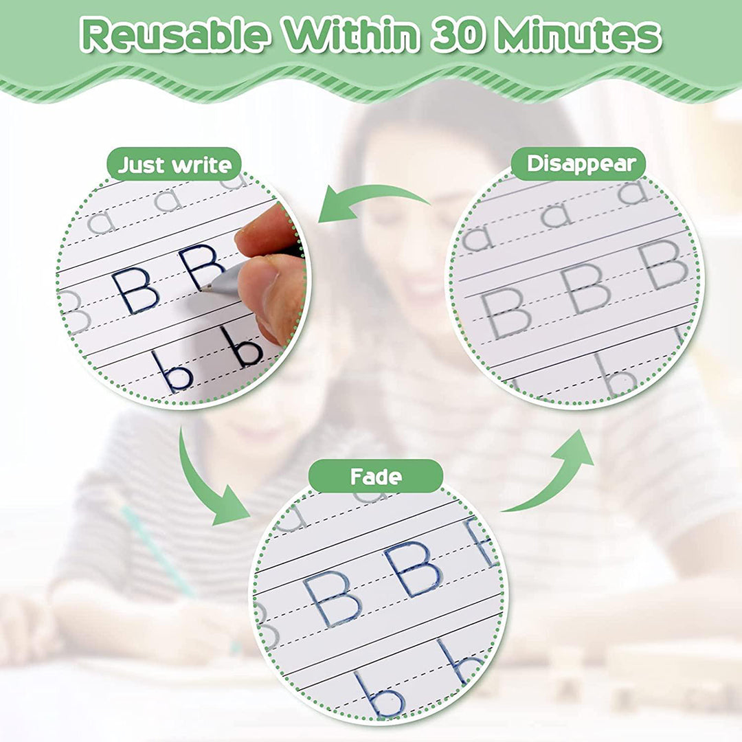 Practice Copybook Number Tracing Book For Preschoolers With Pen Magic Calligraphy Copybook Set Practical Reusable Writing Tool Simple Hand Lettering 4 Book 10 Refill Image 3