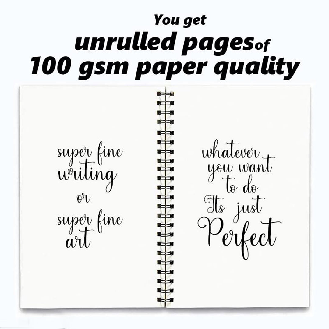 Spiral Binding Notebook A5 Size 160 Pages Blank Pages 100 Gsm Notebook Set Of 1 For Professional School And Office Use Image 2