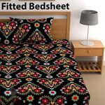 Cotton (78x72 Inch) Double Size Bedsheet With 2 Pillow Cover in Multicolor Image 4