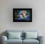 Radha Krishna Religious Modern Art Self Adeshive Home Decorative Gift Item Wall Painting For Living Room Office Hotel Mdf Framed Painting 11 Inch X 14 Inch Image 3