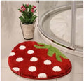 Microfiber Anti-Slip Doormat for Home & Bathroom Entrance Red Strawberry Mat (40x60 cm) Image 1