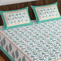 Cotton (90x100 Inch) Double Size Bedsheet With 2 Pillow Cover in Multicolor Image 1