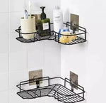 Wall Mounted Shower Storage Corner Shelf Holder Decorative Stainless Steel Self Adhesive Metal Storage Wall Shelves For Bathroom And Kitchen Stainless Steel Wall Shelf Image 3