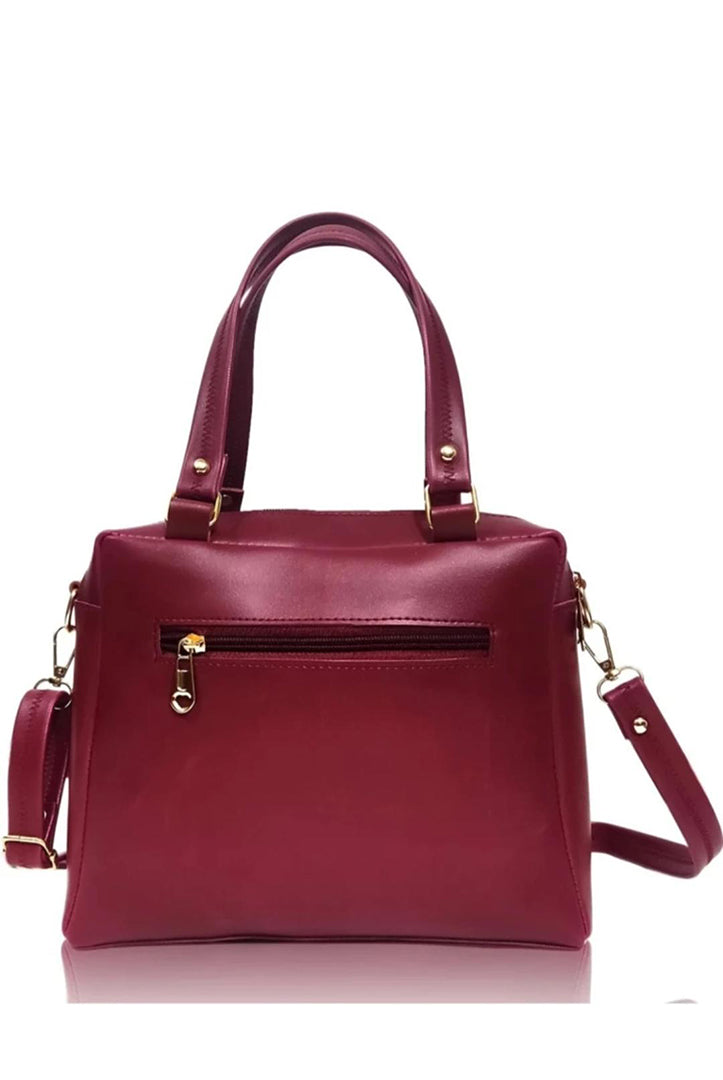 Handbag For Women And Girls Stylish violet PU Leather Bag Image 4