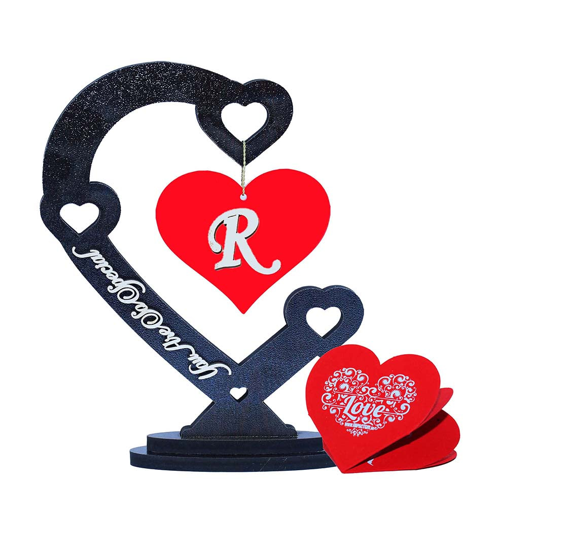 Impactgift You Are So Special R Latter Alafhabet Unick Best Gift Set For Valentines Day Birthday Decorative Showpiece 13 Cm Wood Black Red Image 1