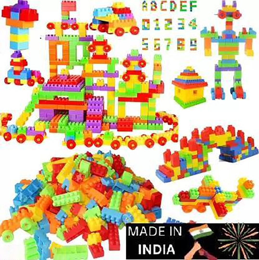 Pureey 50 Pieces Building Blocks For Kids With Wheel, Smart Activity Fun And Learning Train Blocks For Kids Image 1