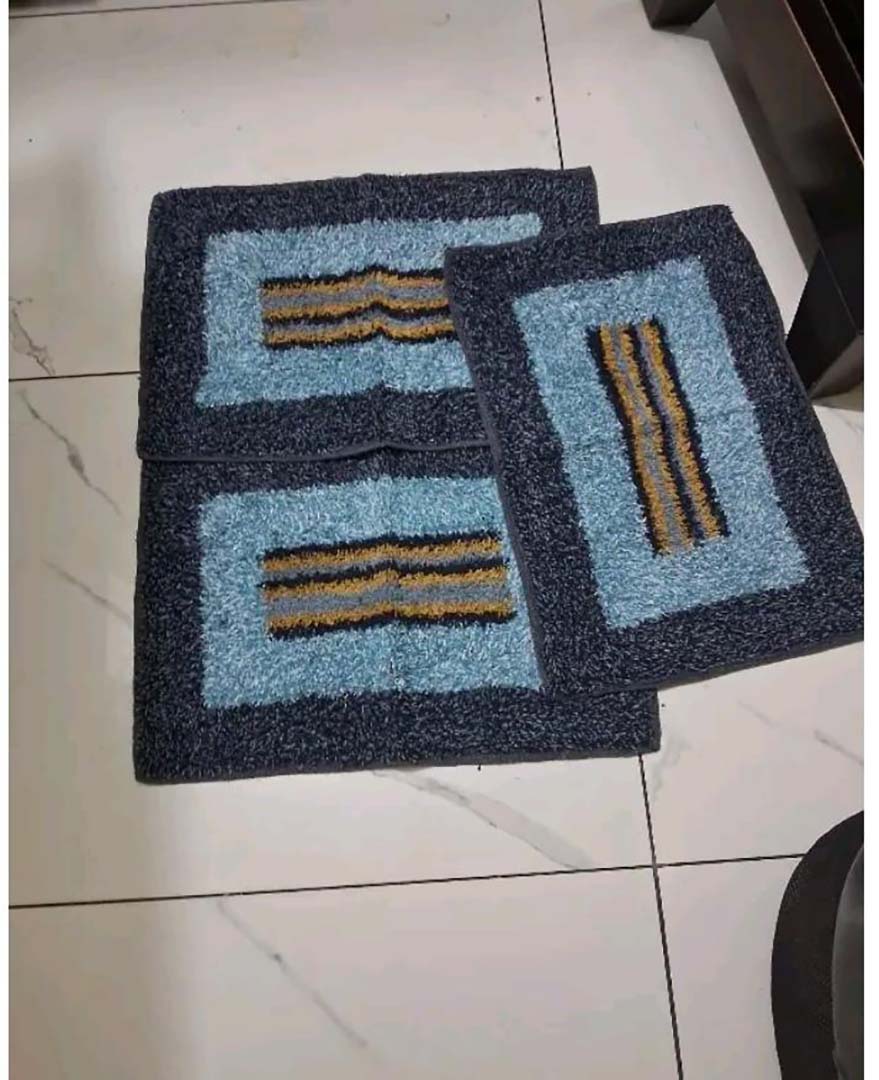 Cotton Anti-Slip Doormat for Home & Bathroom Entrance Multicolor Rectangular Mat (2x3 Feet) Image 3