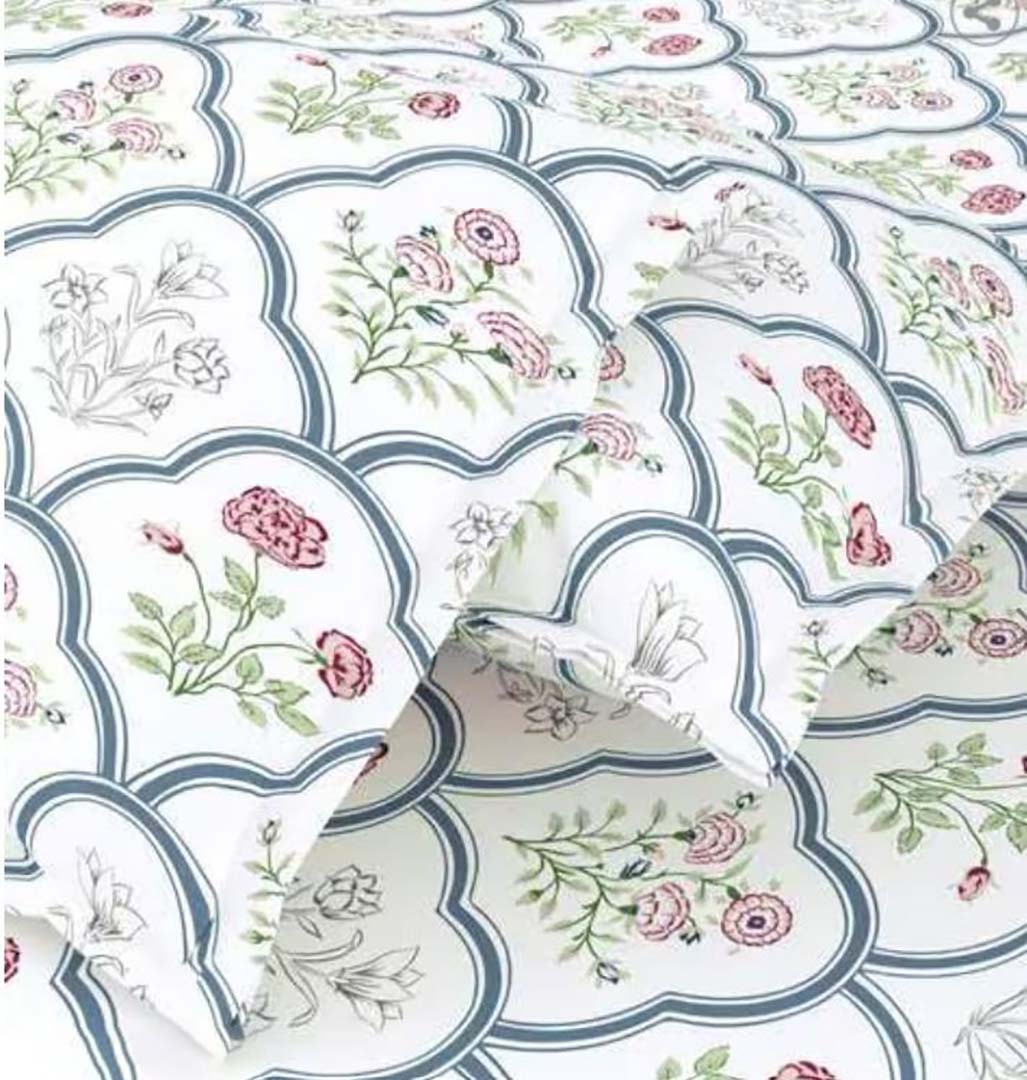 Glace Cotton (90x90 Inch) Double Size Bedsheet With 2 Pillow Cover in Multicolor Image 2