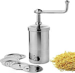 Stainless Steel Hand Press Sev Maker Noodle Maker With 6 Interchangeable Blades With This High Quality Stainless Steel Image 3