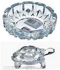 Crystal Tortoise With Plate Vastu Showpiece Set For Good Luck Feng Shui Kachua Turtle Transparent Image 1